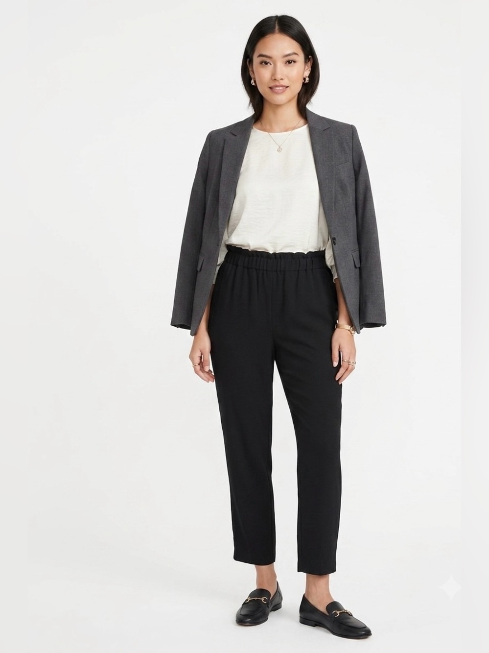Express $68 High Rise Ankle Pants L Black like new